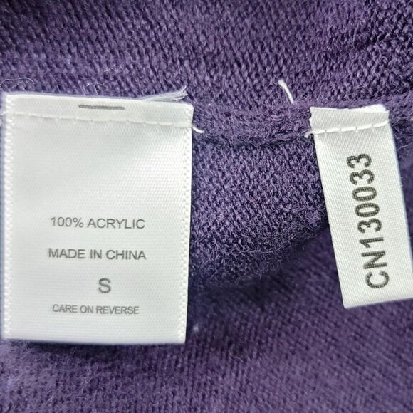 New York & Company Purple Knit Sweater Dress W/ Belt Small *Callout - Picture 5 of 11